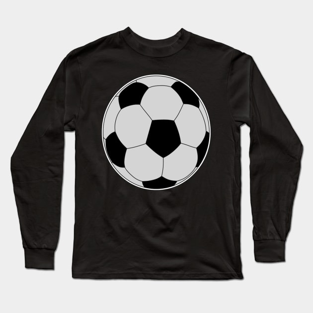 Soccer Ball Sticker Style Design Long Sleeve T-Shirt by aaallsmiles